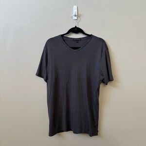 Robert Barakett men’s grey 100% Pima cotton short sleeve v-neck t-shirt